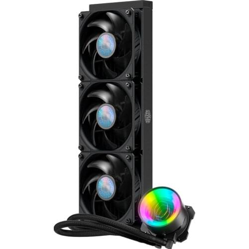 CoolerMaster S M 360 ARGB Liquid Cooling Radiator/Infinite Mirror Water Cooling Head/Dual Chamber Water Pump/120 Whirlpool Fan