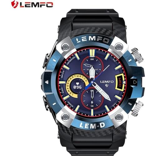 LEMFO 2020 LEMD Smart Watch Wireless Bluetooth 5.0 Earphone 2 In 1 360*360 Full Touch HD Screen Sport Smartwatch Men For Android