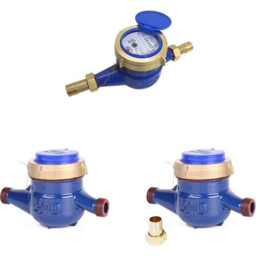 Water Meter Heavy Duty Brass Flow Measure Tap Cold Water Meter Home Garden Wet Table Measuring Tools Water Measurement