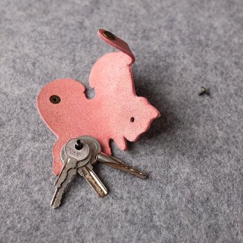 Genuine Leather Smart Keychain Vintage Housekeeper Keys Organizer Holder Cowhide Keys Case