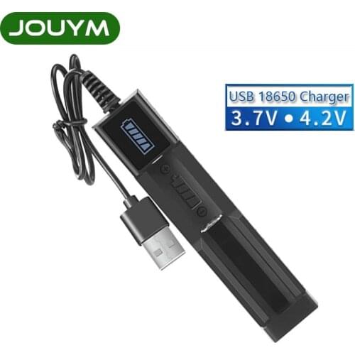 Universal 1 Slot 18650 Battery Charger USB Battery Adapter LED Smart Chargering for Rechargeable Batteries Li-ion 18650 26650