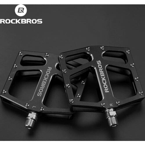ROCKBROS Bicycle Pedals Wide Thread MTB Mountain Pedals Waterproof Aluminum Alloy Ultralight Bike Pedals Cycling Accessories