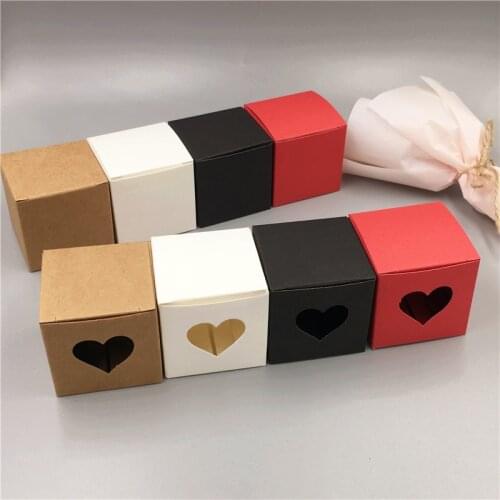 100pcs/lot Brown Paper Box for Jewelry/Candy Small Gift Box DIY Soap Packing Box Kraft Present Box Wedding Party Wrapping Carton