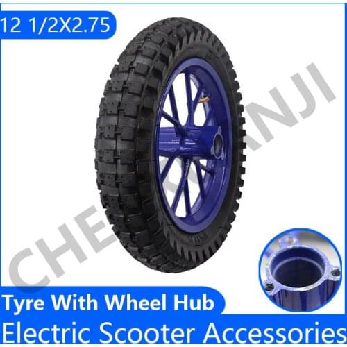 12 1/2 X 2.75 Tyre 12.5 *2.75 Tire 12inch with Aluminum Wheel Hub for Razor Dirt Bike Rocket 49CC MX350 MX400 Mini Dirtbike Blue