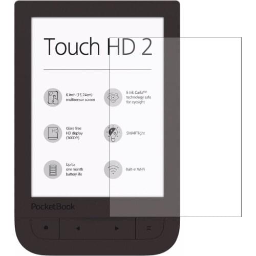 2* Clear LCD PET Film Anti-Scratch / Touch Responsive Screen Protector Cover for PocketBook 631 Touch HD 2 6 inch