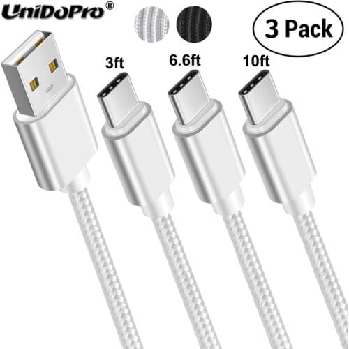 3Packs 3FT 6FT 10FT Type C Cable , USB-C Data Sync & Fast Charger Cord for Sony Xperia 1 XZ3 XZ2 XZ1 XZS XZ Premium XA1 XA2 XA3
