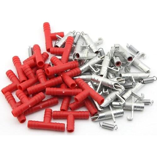 20 sets, Automatic Nipple Water Feeder+T Tubing + Spring Waterer Drinker Poultry Rabbits Nouse Feeder Drinker for farm animals