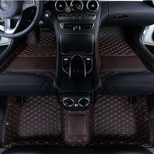 Custom LOGO Car Floor Mat for VW Caddy Touran Tiguan TOUAREG Atlas GOL Caravelle Sharan variant car Accessories Rugs