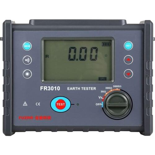 FUZRR FR3010 Digital Ground Resistance Tester Three-wire Ground Resistance Tester Voltage To Ground / Low Resistance Measurement