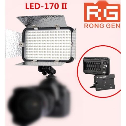 Godox LED-170II 6-12V 2700LM LED Video Light Lamp for Photo Video Studio Photography Shoot For Nikon Canon Video Lighting