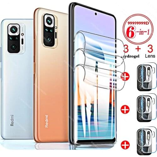 Redme Note10 Hydrogel Film for Xiaomi Redmi Note 10 Pro 10pro 10s Camera Front Back Screen Protector Redmy Note10s Glass Film