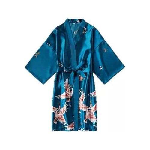 Fashion Satin Robe Female Bathrobe Sexy peignoir femme Silk Kimono Bride Dressing gown sleepwear Night Grow For Women