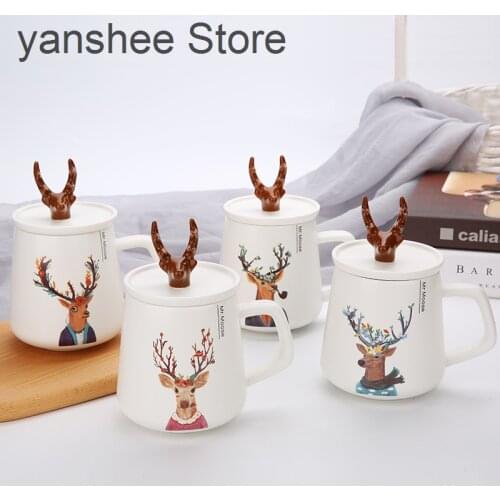 Ceramic coffee cup, tourism design, 3D tea cup, milk cup with cover, ceramic coffee cup