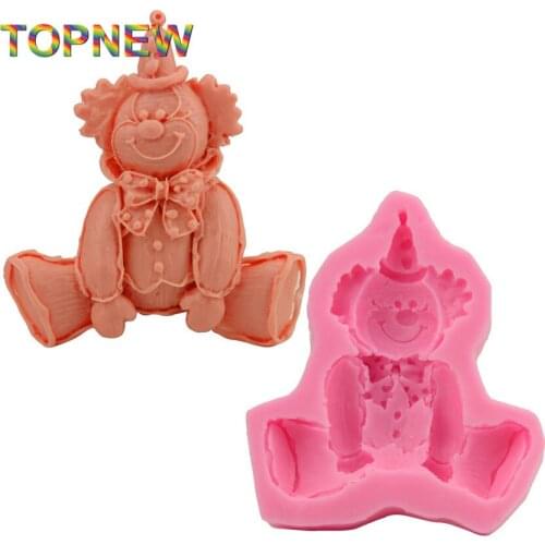 Clown Pattern Fondant Silicone Mold Cake Decoration Bakeware Cooking Tools 2852