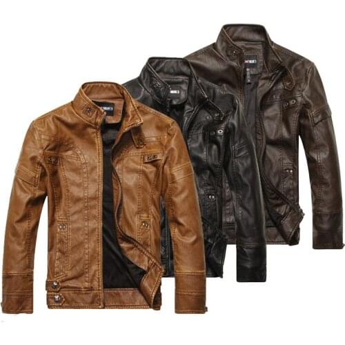Leather Jacket Men Winter Fleece Motorcycle PU Leahter Jacket Male Stand Collar Casual Business Coat Pilot Bike Windbreaker 5XL