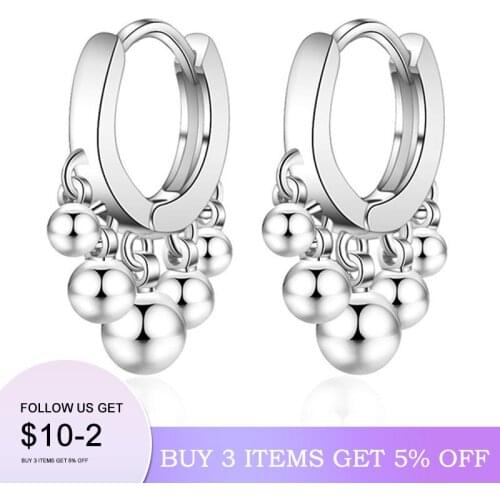 LByzHan Light Bead Small Earrings Hoop Earrings For Women Engagment Jewelry Gift