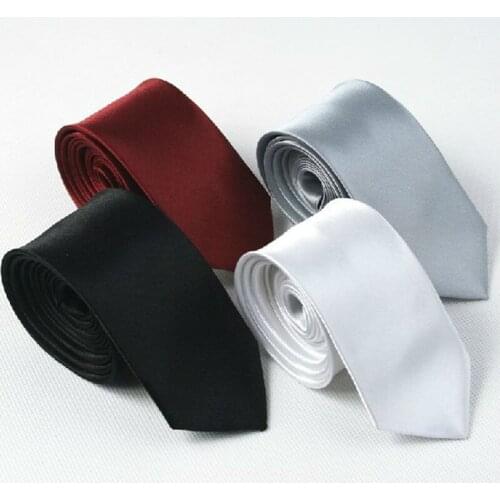 New Mens solid slim ties Classic polyester women Neckties Fashion Plaid Mans Tie 2014 spring black red grey 5cm width necktie