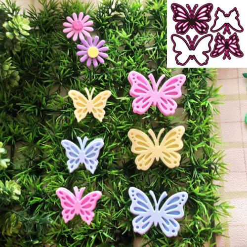 New 4piece butterfly suit Metal cutting Die scrapbook Decoration embossed Photo album Decoration Card making DIY Handicrafts