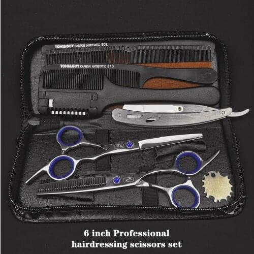 6''440C Hairdressing Haircut Scissors Barber Accessories Cutting And Thinning Tools Professional Hair Shears Salon