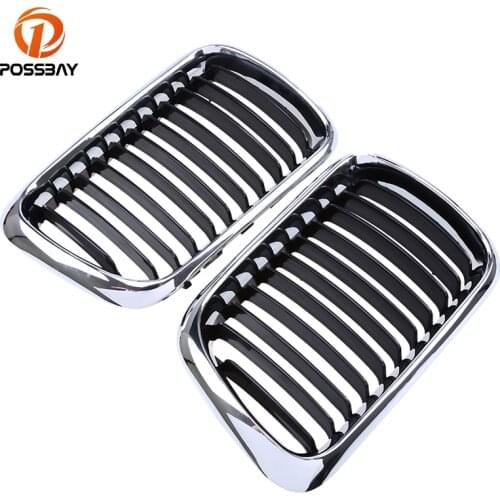 POSSBAY Front Kidney Grilles Racing Grills for BMW 3-Series E36 316i/318i/323i Compact 1996 1997 1998 1999 2000 2001 Facelift