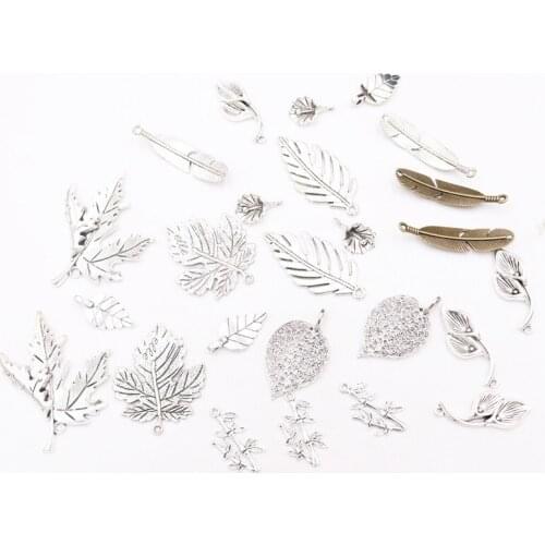 8pcs/lot Leaves Pendant, Maple Leaf Charm, Sycamore Leaf Charm, Lily Leaf Charm, Ginkgo Leaf Charm,DIY Handicraft Making P2