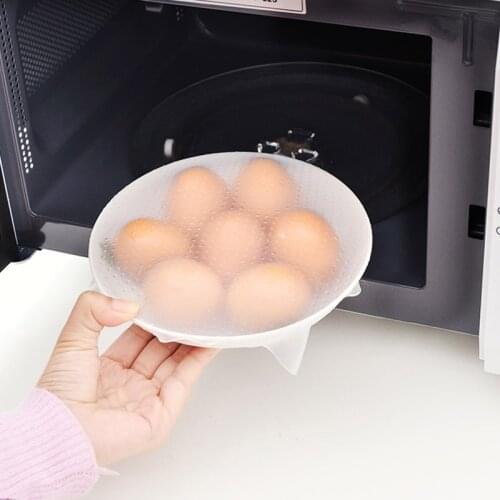 Square Silicon Cling Film 3 Pcs Fresh Cover Wrap Environmental Sealing Recyclable Kitchen Utensils High Temperature Cling Films