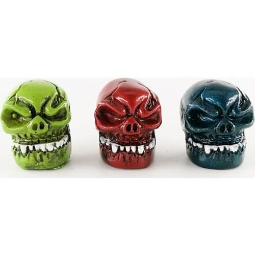 40pcs Skull Head Tire Valve Dust Caps Tyre Valve Stem Covers for US Valves Car-styling Parts Novelty Auto Car Accessories