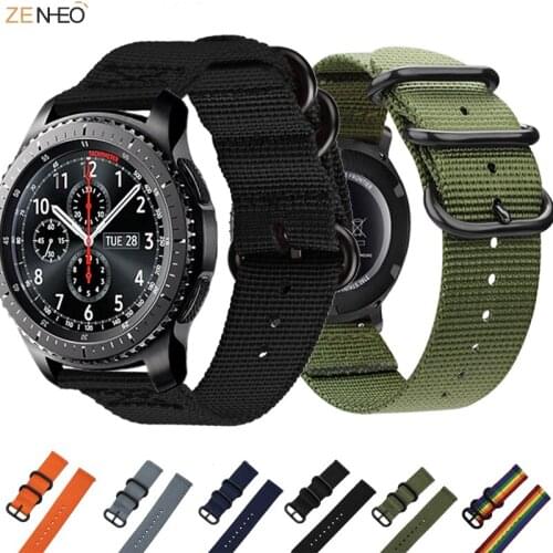 20mm 22mm watch strap For Samsung Galaxy watch 46mm 42mm Active2 40mm 44mm Gear S3 Classic/frontier Sports Nylon strap