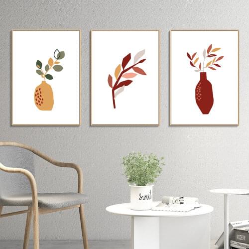 Nordic Boho Decor Painting for Interior Minimalist Vase Wall Art Prints Home Room Decoration Poster Picture for The Home