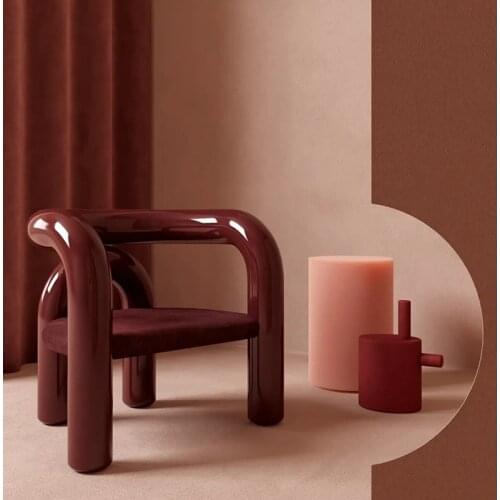 Zq Nordic Modern Creative Glass Armchair Single Leisure Chair Living Room Home Couch