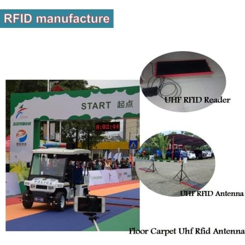 UHF RFID sports athletic timing system long range 6dbi circular ground mat carpet uhf rfid antenna with free uhf rfid tags sampe