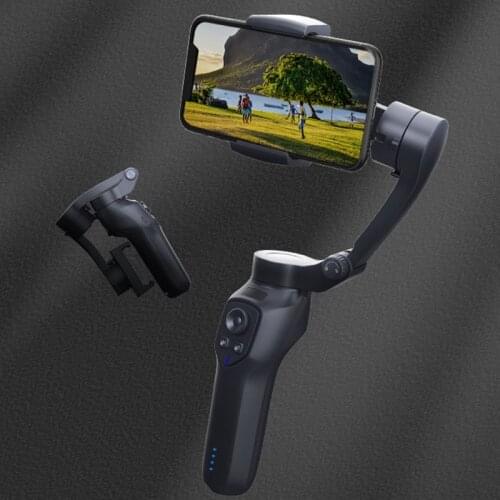 Phone Stabilizer,Foldable Handheld Stabilizer for Android and Ios Anti-Shake Face Recognition Tracking Gimbal Stabilizer