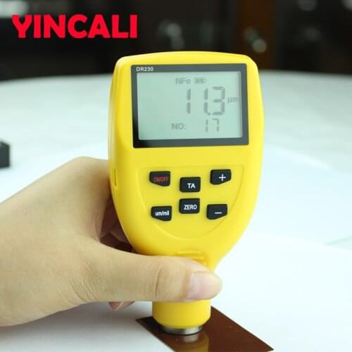 Fast Shipping Dual-Use Coating Thickness Gauge Tester DR230 Magnetic and Eddy current Method Paint Film Coating Thickness Meter