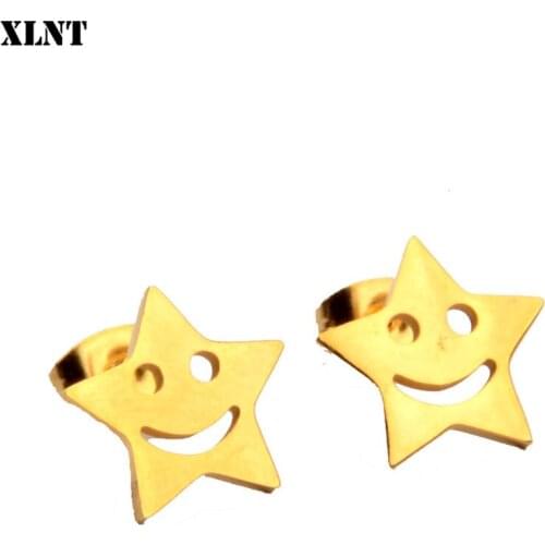 XLNT Star Ear Stud Tiny Star Stud Earrings For Women Girl Mothersday Celestial Birthday Gift Stainless Steel Jewelry Earrring