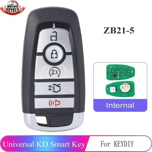 ZB21-5 KEYDIY Universal 5 Buttons Smart Key for KD-X2 Car Key Remote Replacement Fit for More than 2000 Models