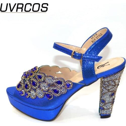 Dew Women Pumps New Shoes Sexy High Heels Ladies Party Stiletto 2021 Special Arrivals Wedding Blue Color Nigeriain Shoes