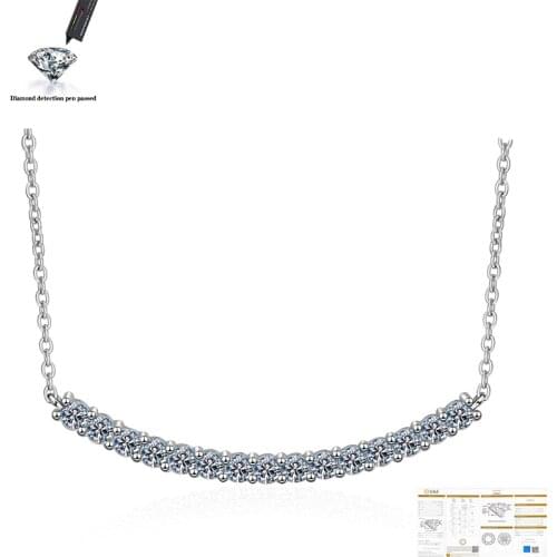 0.5 Carat D Color Moissanite Bridal Pendant Necklace 100% 925 Sterling Silver Wedding Party Fine Jewelry Gift Wholesale