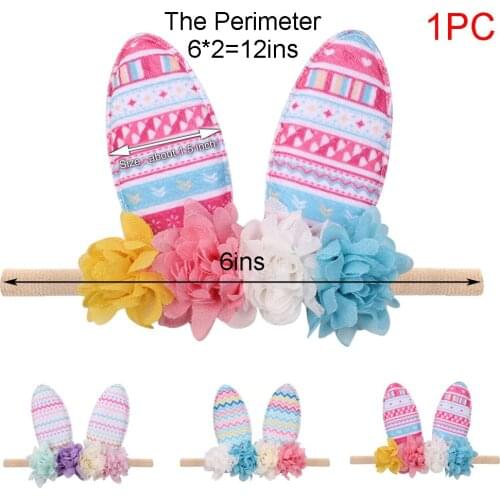1pc Lovely Headband Baby Girls Easter Day Headbands Infant Rabbit Flower Fashion Hair Band Headwear Accessories