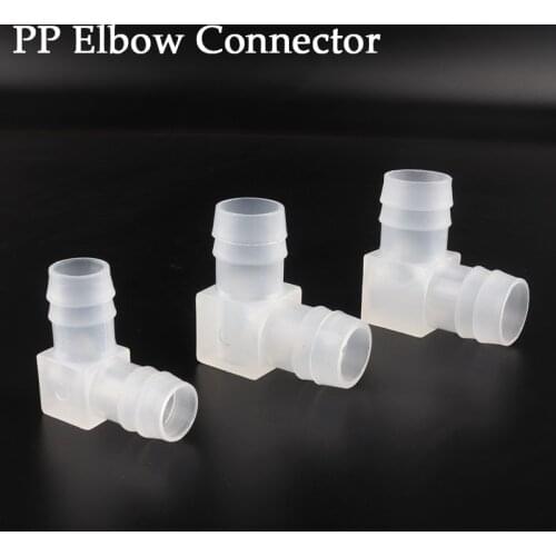 10Pcs 8~20mm Plastic Equal Elbow Connector Aquarium Fish Tank Pagoda Hose Adapter 90 Degree Transparent Joints Air Pump Fitting