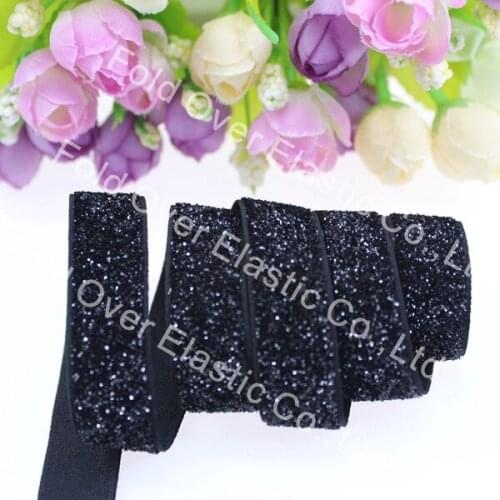 5/8" 16mm frosted glitter elastic for hair accessories, top quality glitter elastic,50yards per lot