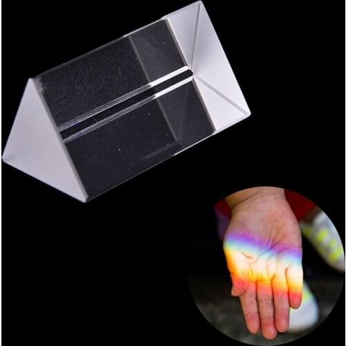 5cm Mini Prism Optical Glass Triple Triangular Prism Refractor Physics Experiment Teaching Accessories