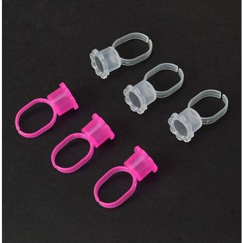 500Pcs Disposable Microblading Pink Ring Tattoo Ink Cup For Tattoo Needle Supplies Accessorie Makeup Tattoo Tools