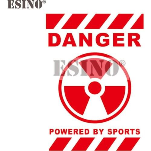Car Styling Danger Powered By Sports PVC 3D Carving Creative Auto Decal Sticker Bumper Body Creative Pattern Vinyl