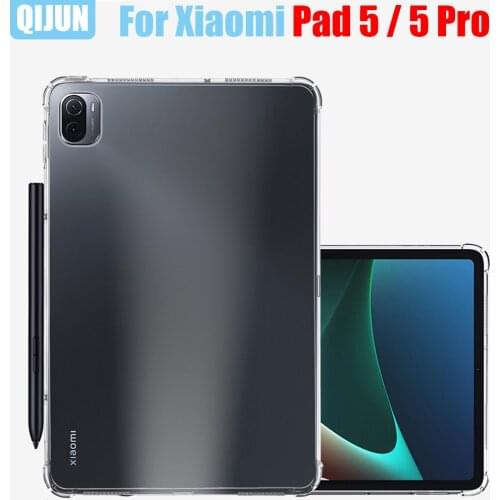 Tablet case for Xiaomi Pad 5 Pro 11.0" 2021 5G Silicone soft shell Airbag cover Transparent protection funda capa for Mi pad