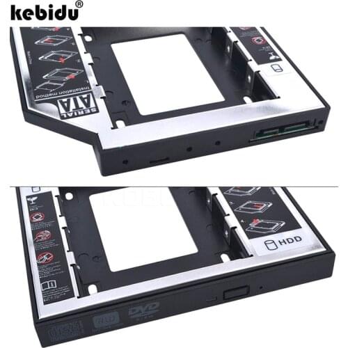 Kebidu New 2.5" SATA 3.0 Second 2nd Plastic SSD HDD HD Hard Disk Driver Caddy 12.7mm External Case Optical Bay for Laptop