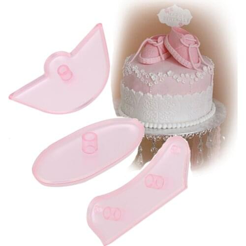 Baby Birthday Sneaker Shoe Silicone Mold Fondant Cake Decorating Tools Embosser Cookie Cutter Sugarcraft Mould