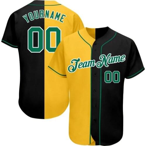 Custom colorful sublimated blank 100% polyester baseball jerseys graphic team name number print baseball down shirt