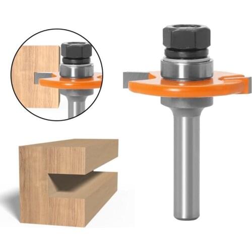 1Pcs 8mm Shank With Bearing Router Bit Trimming Wood Alloy Cutter Milling Cutter for Woodworking Slotting Power Tools