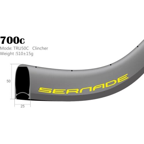 50mm 700c carbon road bike rims 25mm wide clincher rims