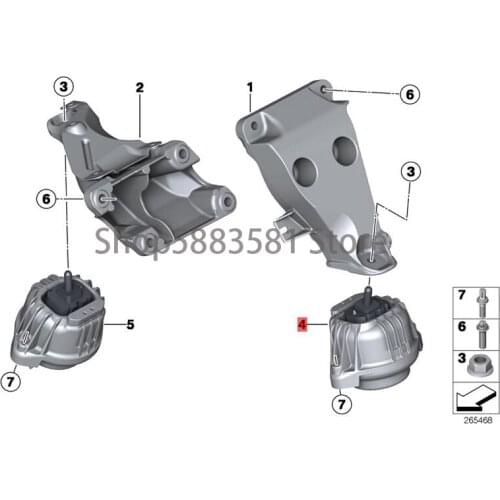 CAR Engine Foot Glue bm wE90 320I N46 E90 316I N45 E90 318I N46N46 Engine Foot Glue Gearbox Foot Glue